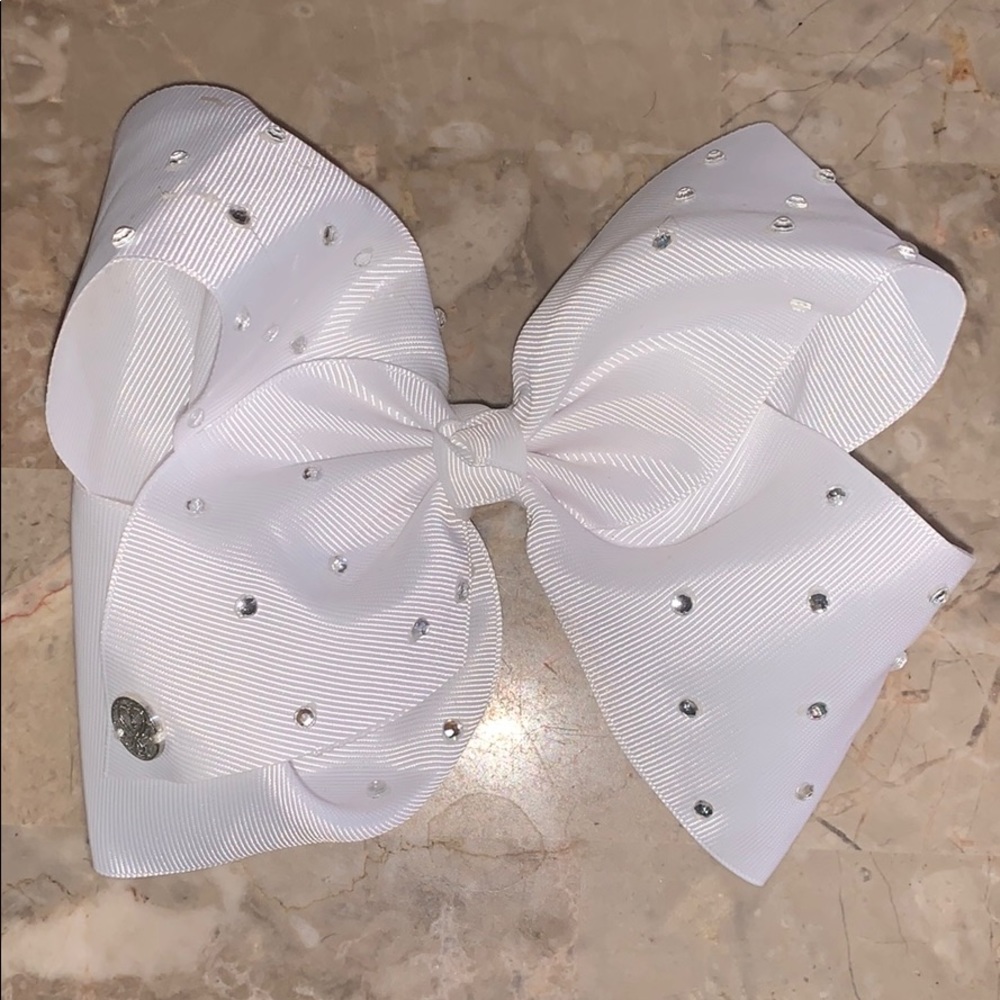 White rhinestone JoJo bow!